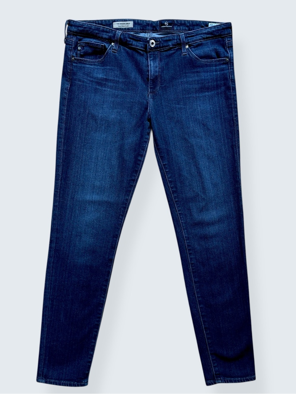 AG Adriano Goldschmied The Legging Ankle Jeans Size 32R Super Skinny Dark Wash